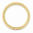 1.5mm 14k Yellow Gold Plated Sterling Silver Stackable Beaded Band Sale