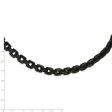 10mm Stainless Steel Black Plated Anchor Chain Necklace, 20 Inch Hot on Sale