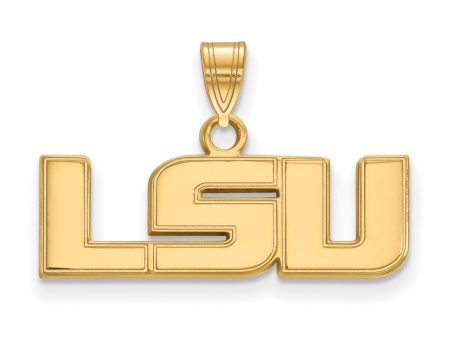 14k Yellow Gold Louisiana State Small  LSU  Pendant Fashion