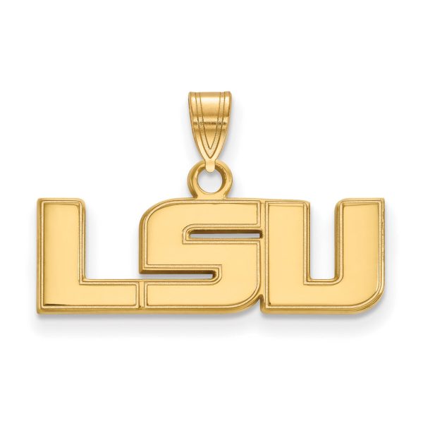 14k Yellow Gold Louisiana State Small  LSU  Pendant Fashion