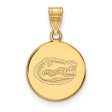 10k Yellow Gold U of Florida Medium Mascot Disc Pendant Fashion