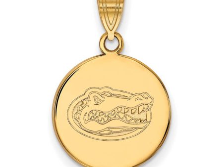 10k Yellow Gold U of Florida Medium Mascot Disc Pendant Fashion