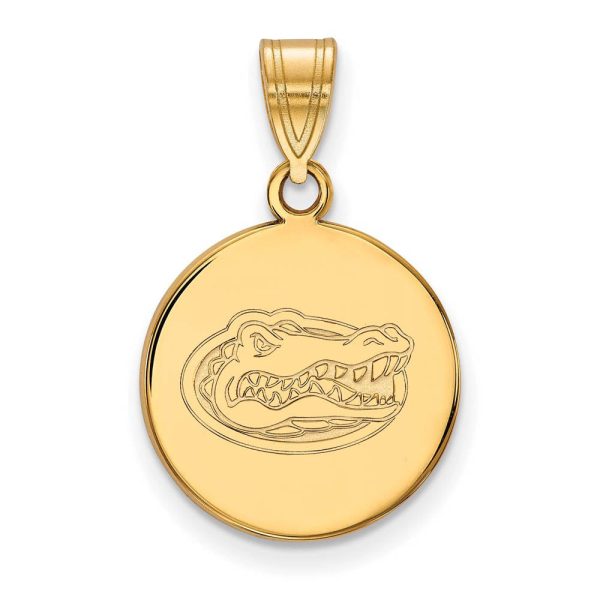 10k Yellow Gold U of Florida Medium Mascot Disc Pendant Fashion