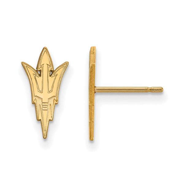 14k Gold Plated Silver Arizona State University SM Post Earrings Online