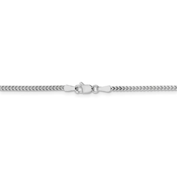 1.5mm 14k White Gold Solid Franco Chain Necklace For Cheap