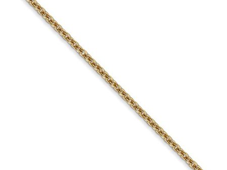 1.8mm, 14k Yellow Gold, Solid Cable Chain Anklet For Cheap