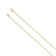 18k Yellow Gold 2mm Solid Loose Rope Chain Necklace Fashion