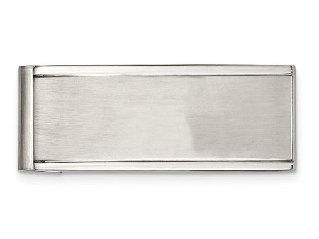 Men s Stainless Steel Grooved Edge Money Clip Discount