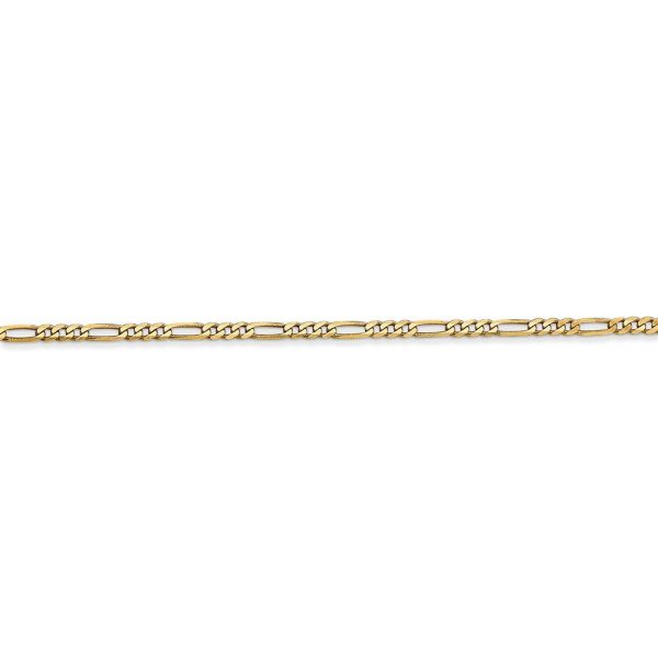 1.8mm 14k Yellow Gold Flat Figaro Chain Bracelet Online