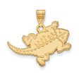 14k Yellow Gold Texas Christian U. Large Pendant Online now