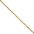 1.5mm 14k Yellow Gold, D C Rope Chain Necklace For Sale