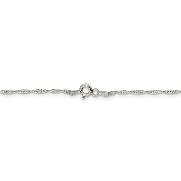 1mm Sterling Silver Solid Open Cable Chain Necklace For Sale