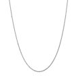 1.6mm, 10k White Gold Diamond Cut Solid Rope Chain Necklace Fashion