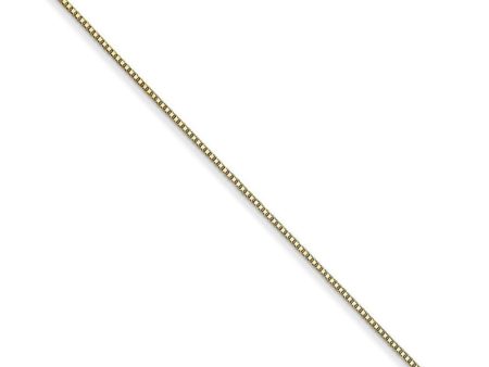 0.5mm, 10k Yellow Gold, Box Chain Necklace Online Hot Sale