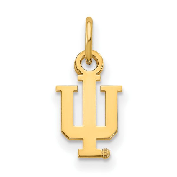 10k Yellow Gold Indiana U XS (Tiny)  IU  Charm or Pendant Online now