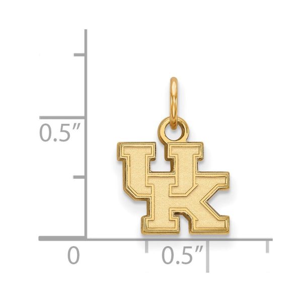 14k Gold Plated Silver U. of Kentucky XS (Tiny)  UK  Charm or Pendant on Sale