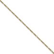 1.25mm 10k Yellow Gold Flat Figaro Chain Necklace Cheap