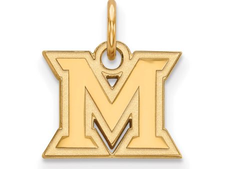 14k Yellow Gold Miami U XS (Tiny) Charm or Pendant For Sale