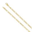 14K Yellow Gold 3mm Solid Figaro Chain Necklace Sale