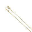 1.25mm 18k Yellow Gold Solid Loose Rope Chain Necklace Hot on Sale