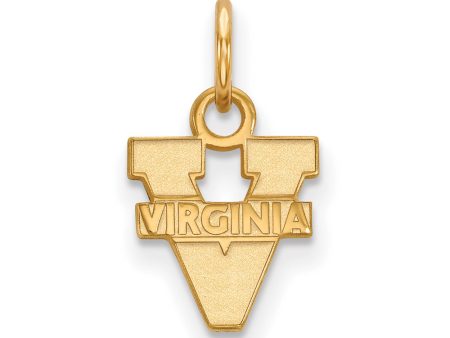 14k Yellow Gold U. of Virginia XS (Tiny)  V  Logo Charm or Pendant Sale