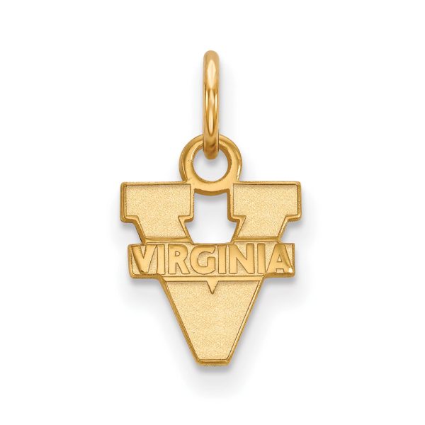 14k Yellow Gold U. of Virginia XS (Tiny)  V  Logo Charm or Pendant Sale