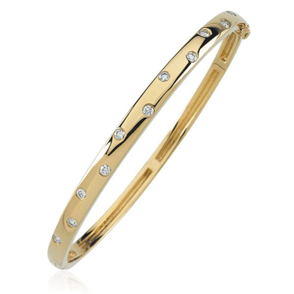 14k Yellow Gold 1 2 Ctw Diamond Bangle Bracelet Discount