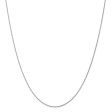 1mm 14k White Gold Solid Spiga Pendant Chain Necklace Cheap