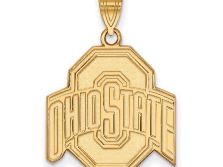 10k Yellow Gold Ohio State Large Logo Pendant Online now