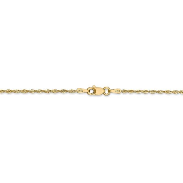 1.5mm, 14k Yellow Gold Light Diamond Cut Rope Chain Anklet Online