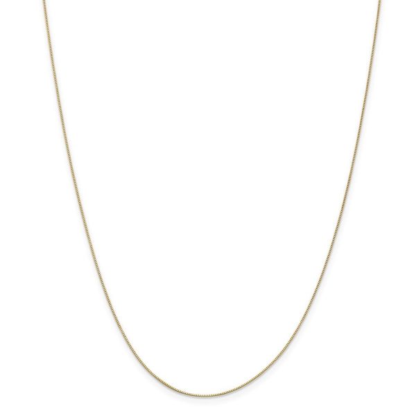 0.5mm, 14k Yellow Gold, Box Chain Necklace Online Hot Sale