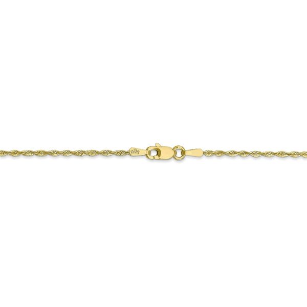 1.5mm, 10k Yellow Gold Lightweight D C Rope Chain Bracelet Sale