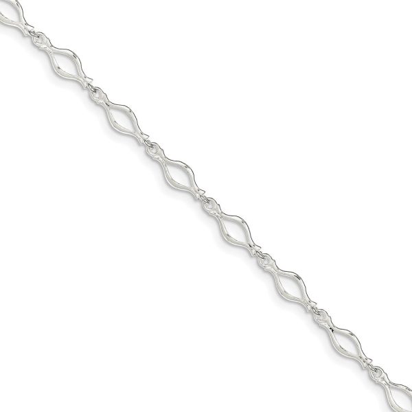 Sterling Silver 6mm, Fancy Link Anklet Supply