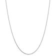 0.7mm, 14k White Gold, Box Chain Necklace Fashion