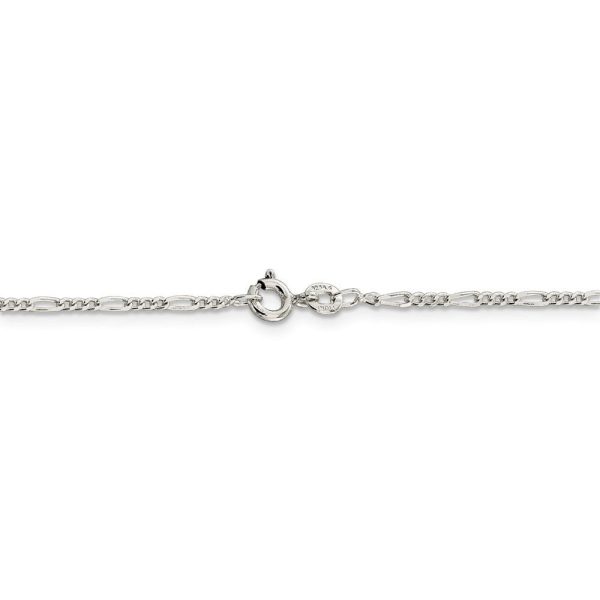 1.75mm Sterling Silver, Solid Figaro Chain Necklace Discount