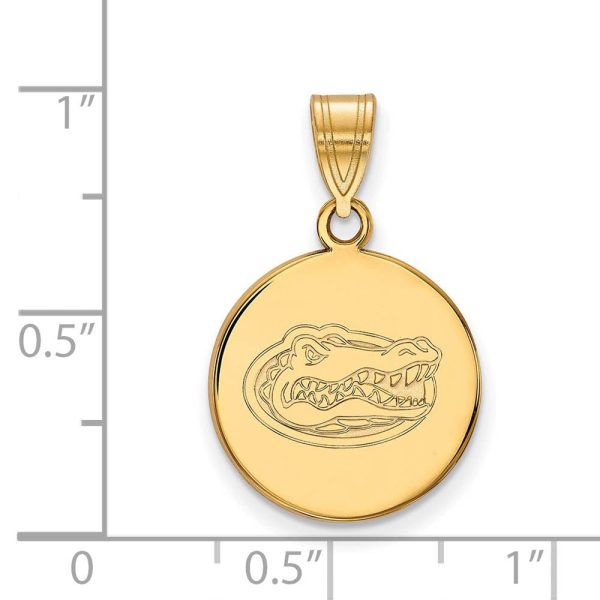 10k Yellow Gold U of Florida Medium Mascot Disc Pendant Fashion