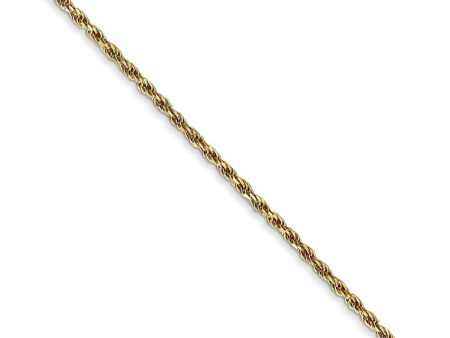 1.3mm, 14k Yellow Gold, Diamond Cut Rope Chain Necklace Online