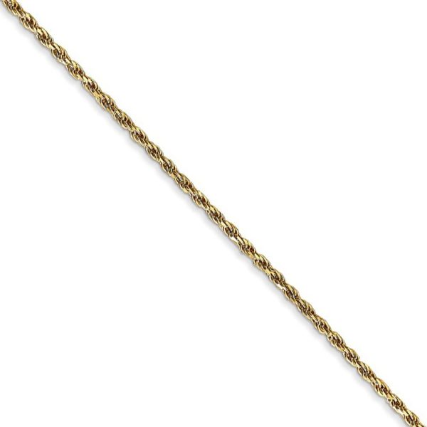 1.3mm, 14k Yellow Gold, Diamond Cut Rope Chain Necklace Online