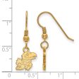 14k Gold Plated Silver University of Kansas XS (Tiny) Dangle Earrings on Sale