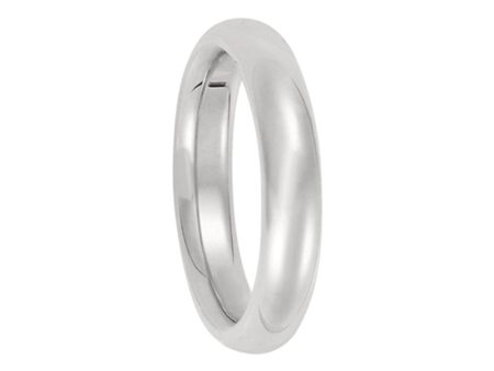 4mm Heavy Polished Domed Comfort Fit Band in Platinum Sale