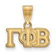 14K Plated Silver Gamma Phi Beta Medium Greek Letters Pendant For Cheap