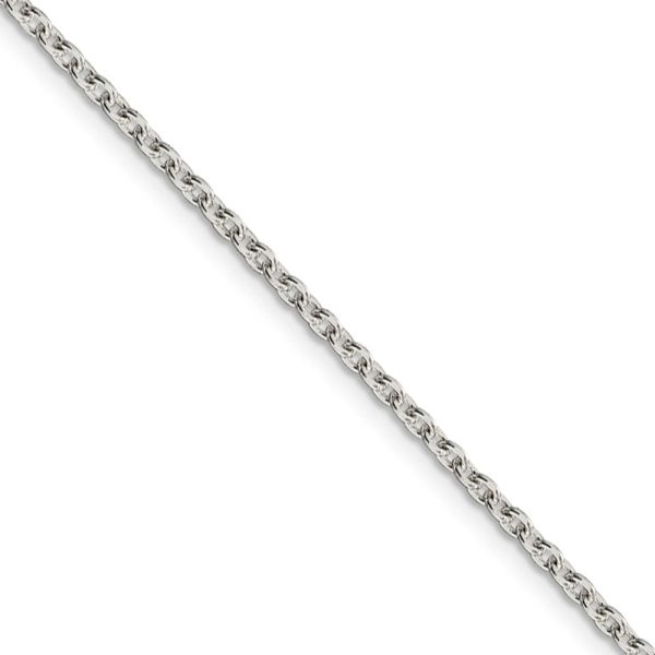 2.25mm Sterling Silver Classic Solid Cable Chain Necklace Cheap