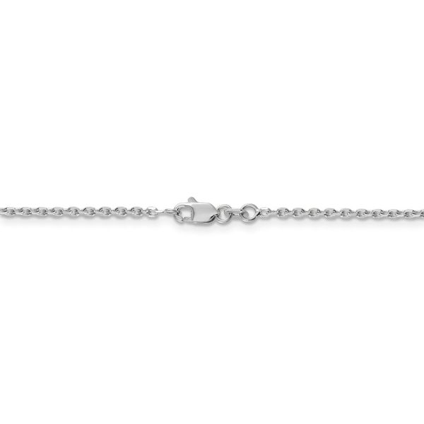 1.65mm 14k White Gold Diamond Cut Solid Cable Chain Necklace Online