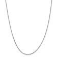 1.65mm 14k White Gold Diamond Cut Solid Cable Chain Necklace Online