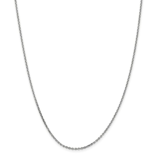 1.65mm 14k White Gold Diamond Cut Solid Cable Chain Necklace Online