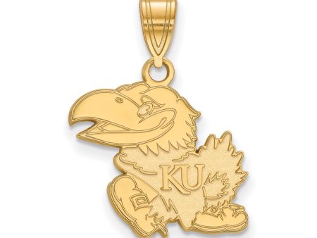 10k Yellow Gold U. of Kansas Medium Mascot Pendant Fashion