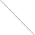 1mm Sterling Silver Solid Open Cable Chain Necklace For Sale