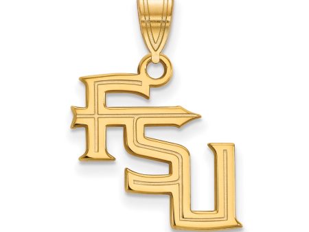 10k Yellow Gold Florida State Medium  FSU  Pendant Online now