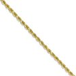 2.25mm 10k Yellow Gold Diamond Cut Solid Rope Chain Necklace Online