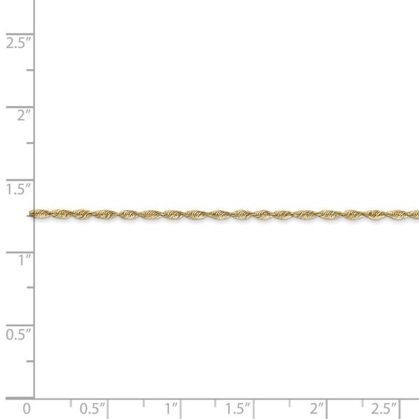 1.5mm, 14k Yellow Gold Light Diamond Cut Rope Chain Anklet Online